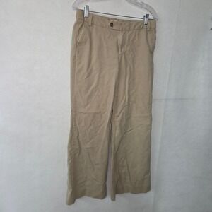 GAP Women's Khaki Wide Leg Stretch Favorite Trousers‎ Pants Size 6R Chino Twill